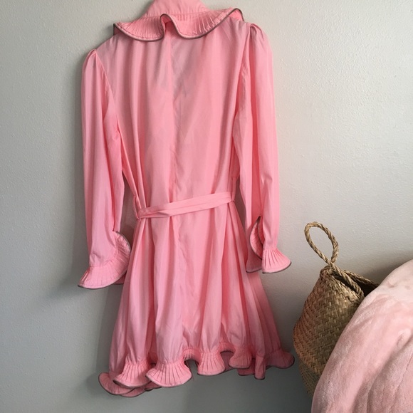 Pink Ruffle Zip Rain Jacket - Picture 5 of 7